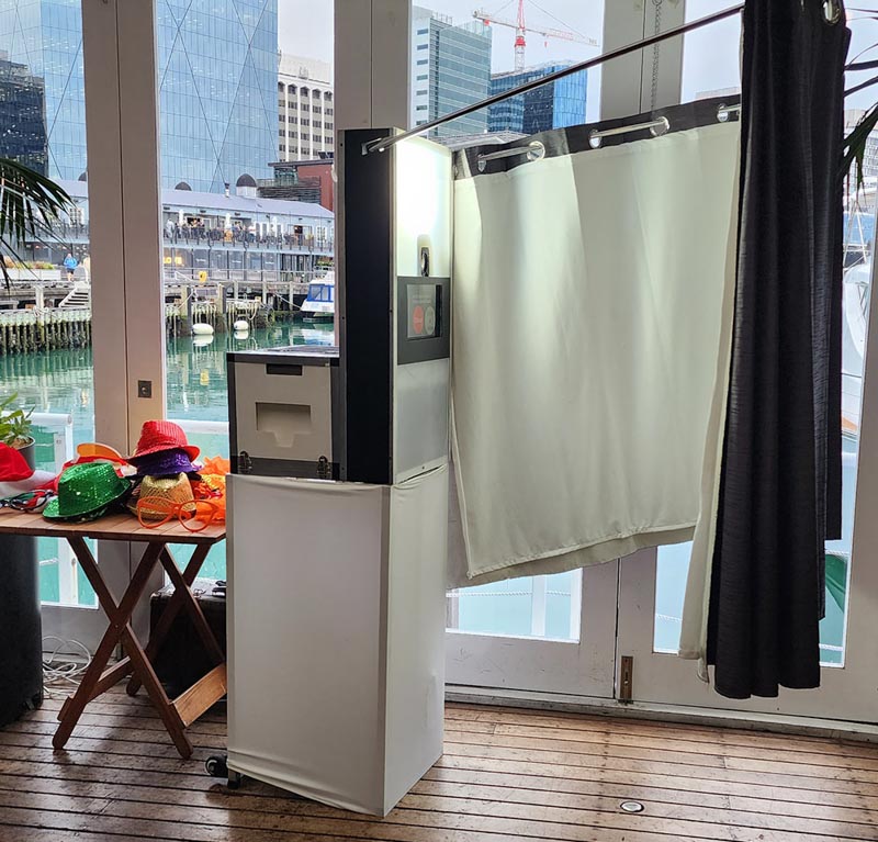 NZPhotoBooth setup at a Wellington waterfront venue