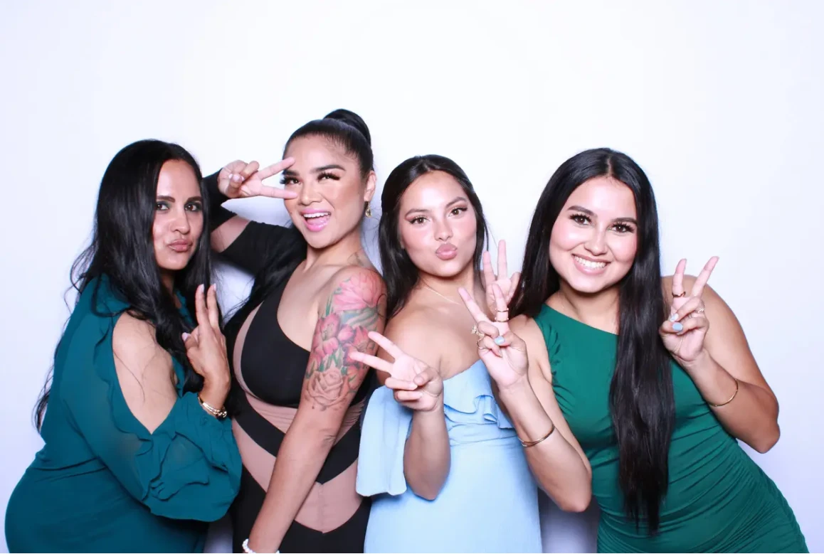 Four friends posing